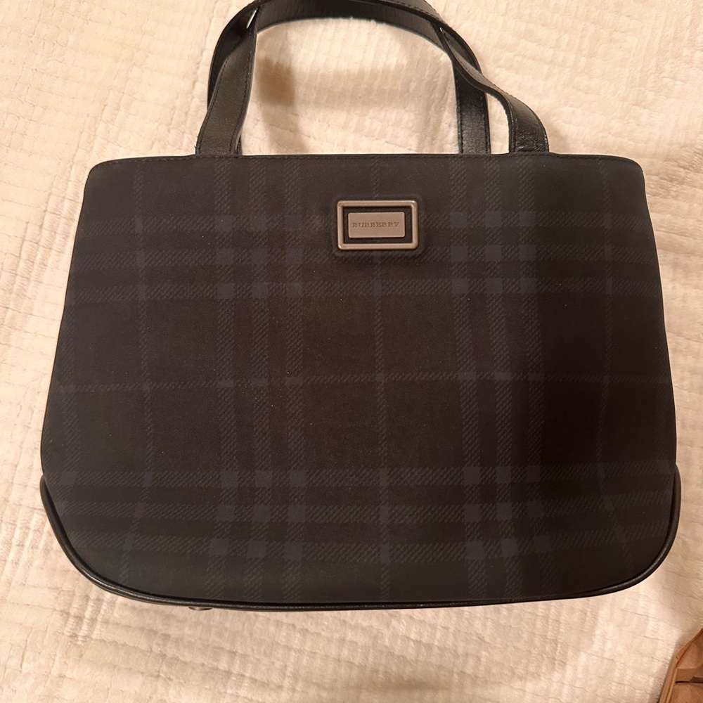 Burberry Black and blue Plaid Women's Bag- see video